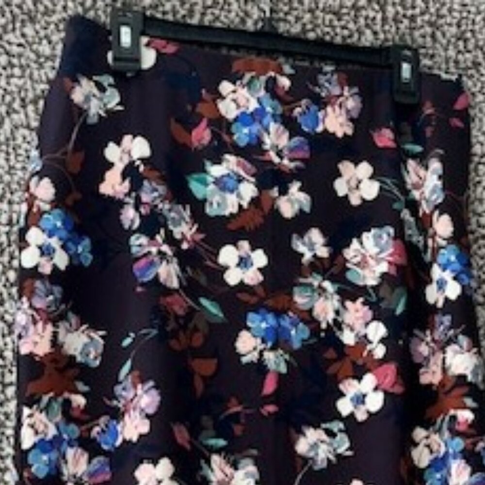 J. Jill Wearever Fall Floral Print Maxi Skirt